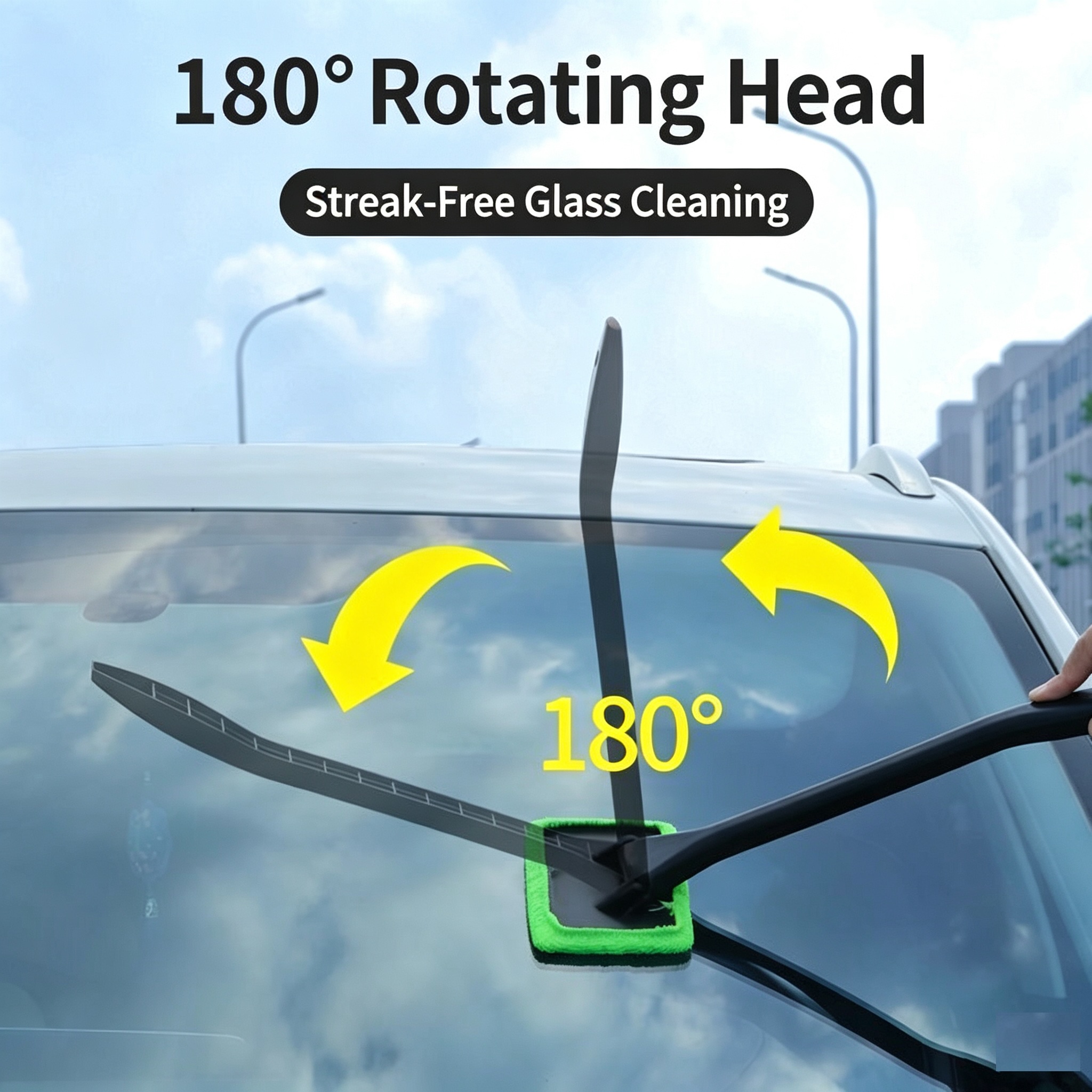 Car Windshield Defog & Cleaning Brush | Auto Glass Dust Removal Tool
