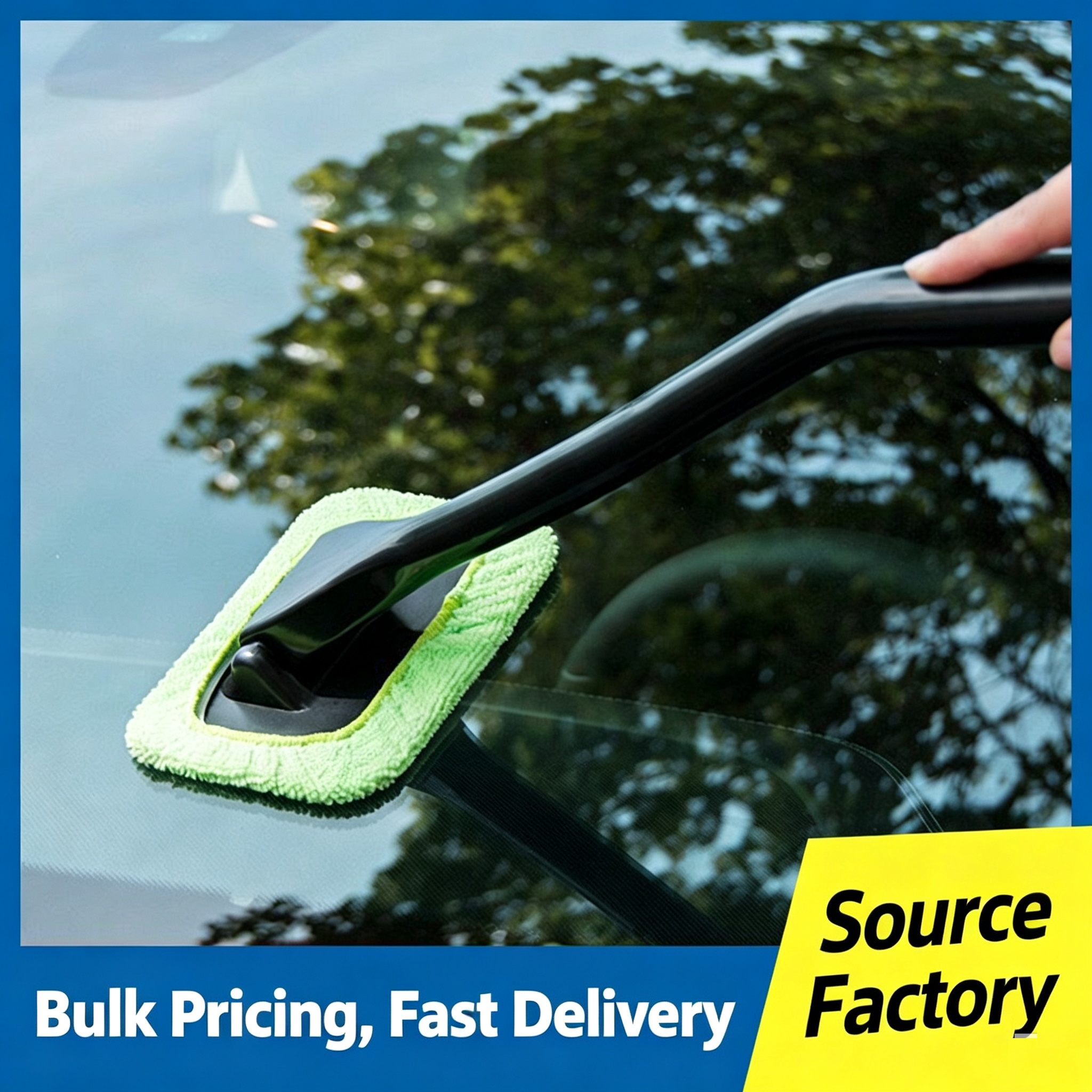 Car Windshield Defog & Cleaning Brush | Auto Glass Dust Removal Tool