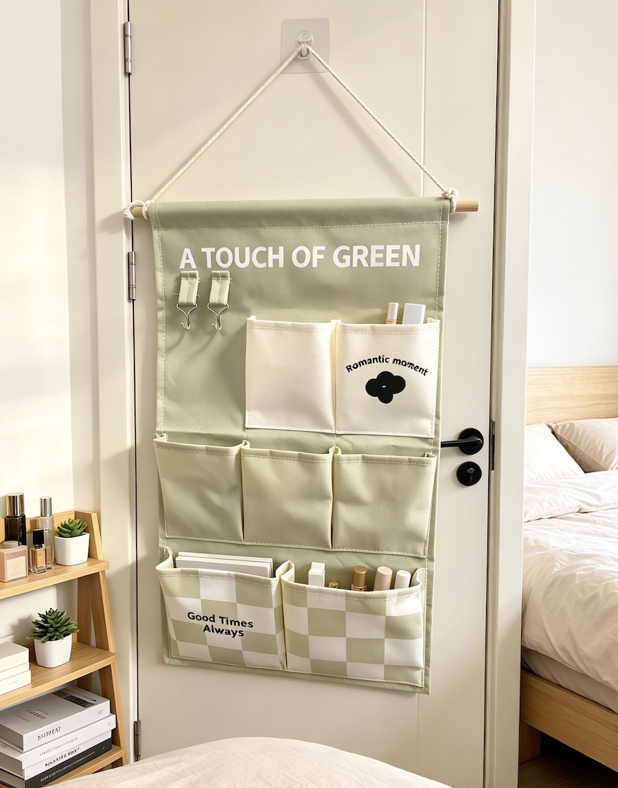 Multi‑Pocket Wall Hanging Fabric Storage Organizer for Home Kitchen Bedroom - Image 3