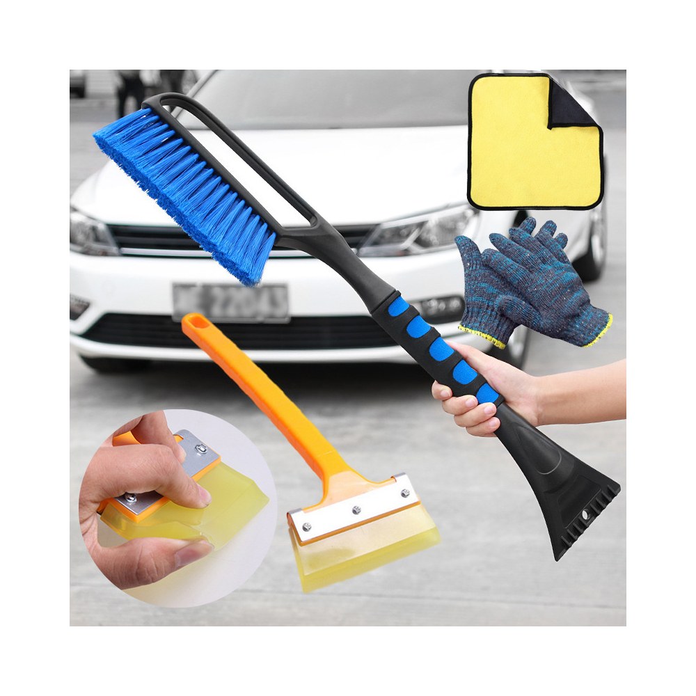 Complete car snow removal kit with ice scraper glove and microfiber towel winter car accessories