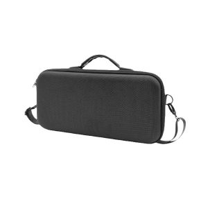 Dark grey hard shell carrying case for Mac mini M4 and M4 Pro with handle and shoulder strap